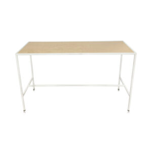 Bali White Communal Bar Table (Maple Top)
