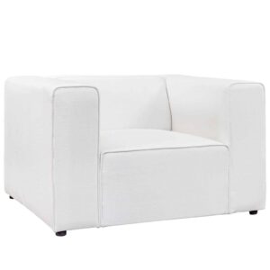 Avery White Armchair