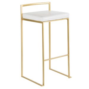 Ashton Gold White Bar Stool