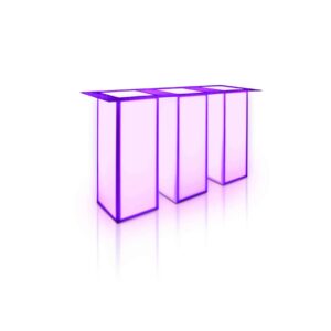 Illuminated Pedestal Communal Bar Table