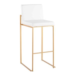 Payton Gold White Bar Stool
