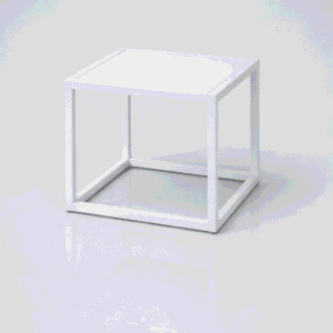 White Club End Table